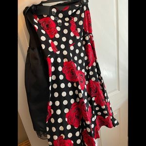 Halter 50s style dress with under skirt included